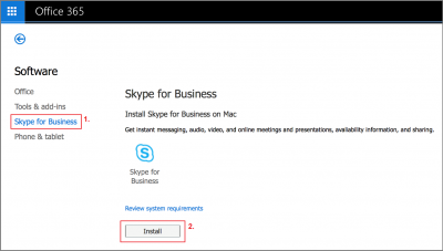 install mac skye for business
