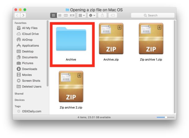 zip file extractor for mac